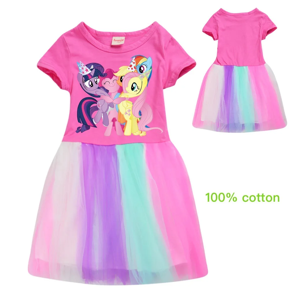 Детская одежда для девочек мой маленький пони детское платье с рисунком из
