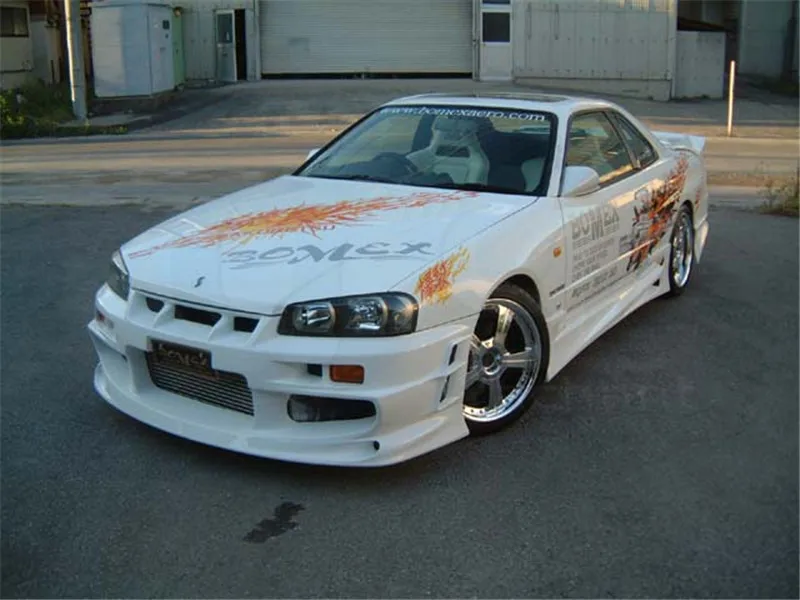 Автомобильный Стайлинг СТЕКЛОВОЛОКНО FRP боди подходит для 99-02 Skyline R34 GTT 2D Bomex стиль