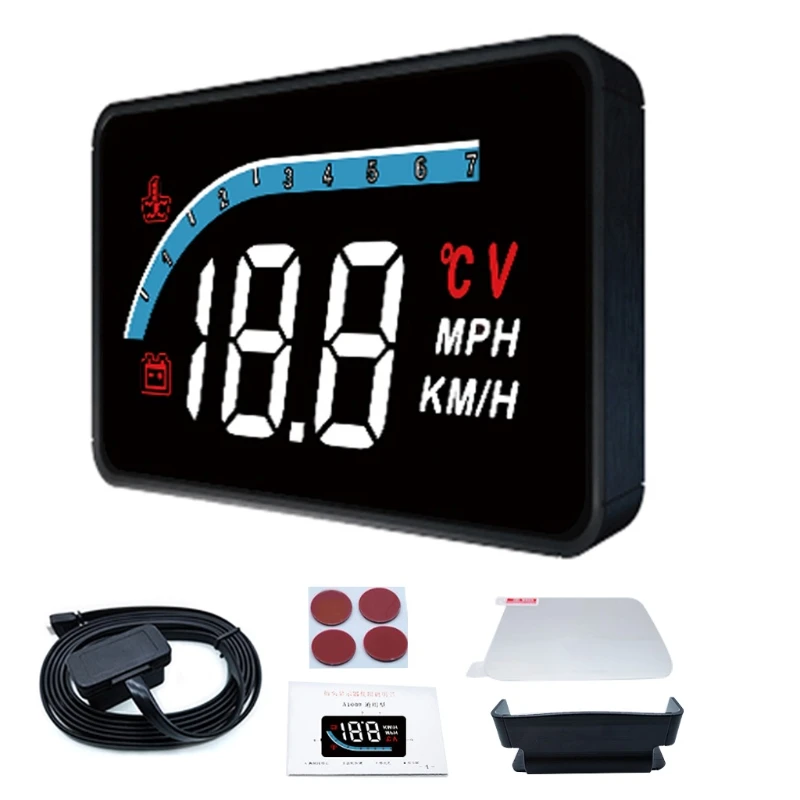 3-дюймовый Автомобильный дисплей L1 HUD интерфейс OBD подключи и работай скорость