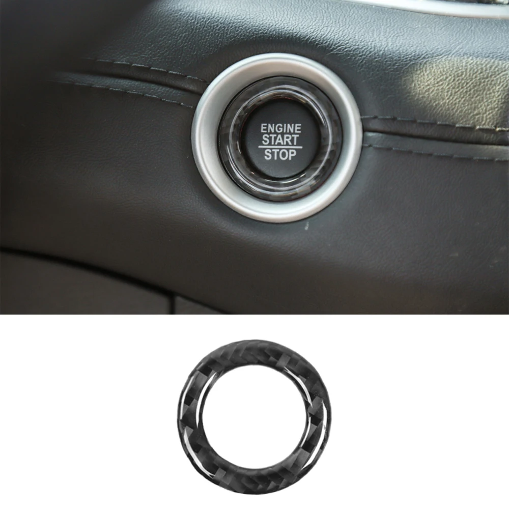 

Наклейка на кольцо из настоящего углеродного волокна для Jeep Grand Cherokee 2014 +