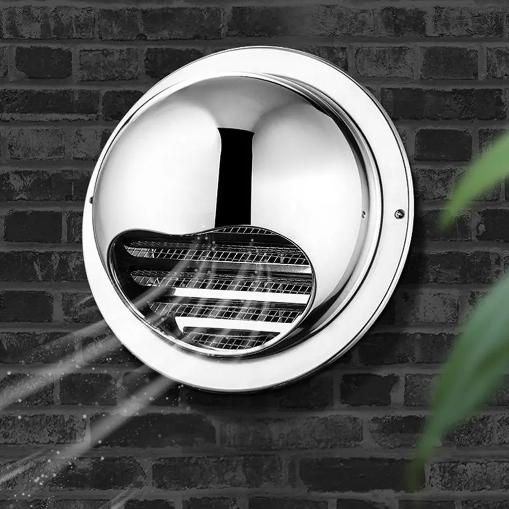 

1pc Stainless steel Cooker Hood Exhaust Pipe Cover Premium Air Vent (Silver)