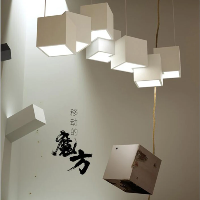 구매 모던 LED 천장 조명 블랙/화이트 8 헤드 포스트 모던 식당 바 커피숍 서재 레스토랑 행잉 조명기구, 등기구