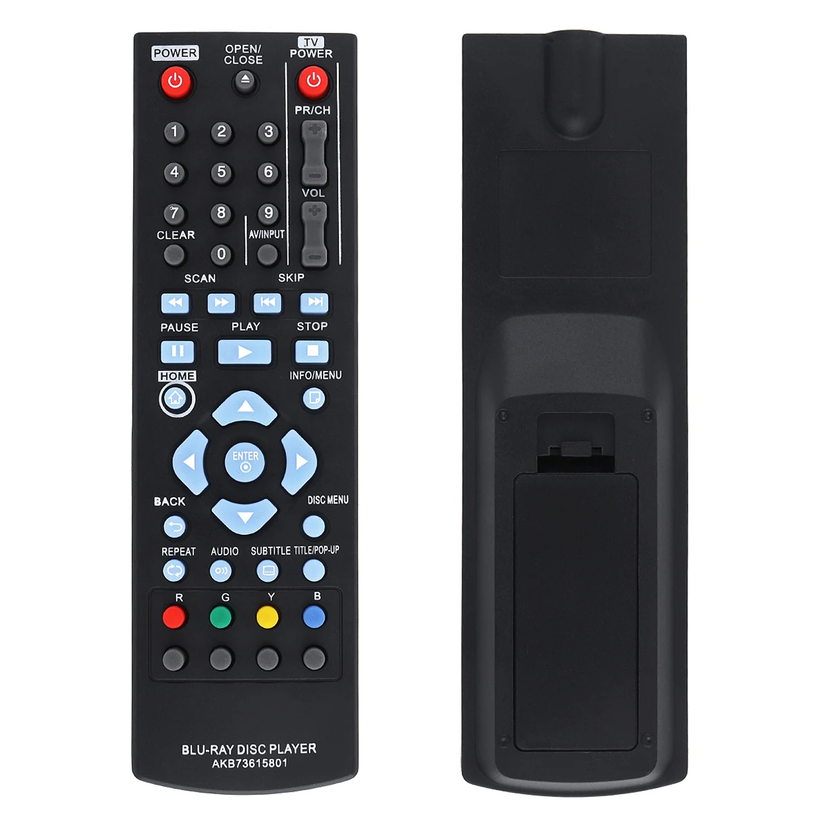 

Universal Black ABS 433MHz Replacement IR TV Remote Control with 10M Transmission Distance Fit for LG AKB73615801 Smart TV