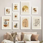 Абстрактное тело девушки Солнце Луна богемный стиль настенная живопись холст скандинавские плакаты и принты настенные картины для декора гостиной