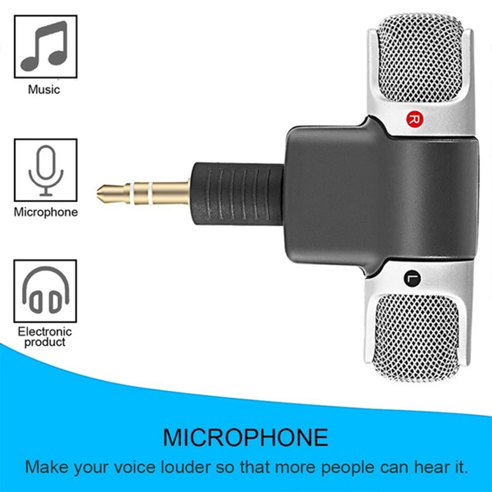Stereo Microphone Laptop microphone mini 3.5mm voice recorder phone Consumer Electronics Electret capacitor Voice Mic | Электроника