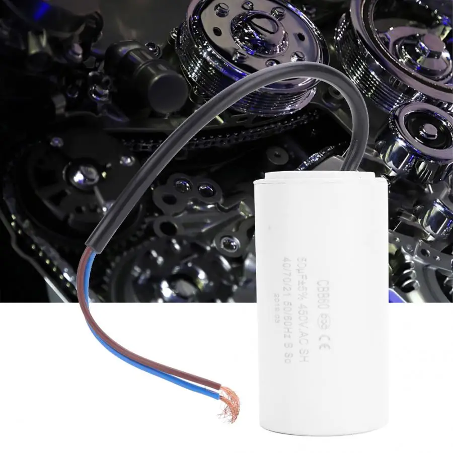 CBB60 Motor Starting Capacitor 450V 50uF Microfarad Wire Lead starting capacitor | Обустройство дома