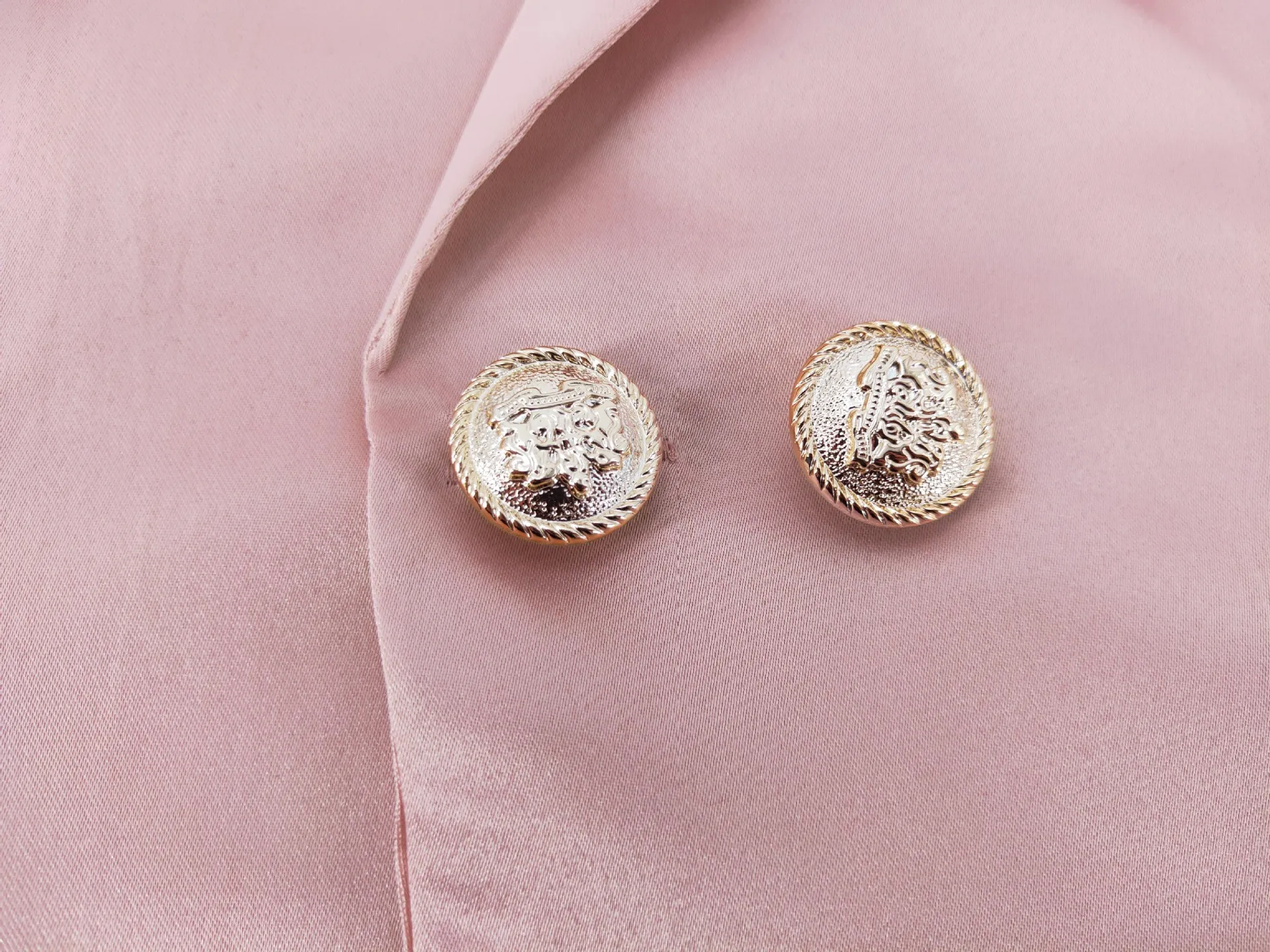 

Autumn 2020 New Long Sleeve Double Breasted Suit Official Office Women's Golden Lion Metal Button Suit Women's Jacket