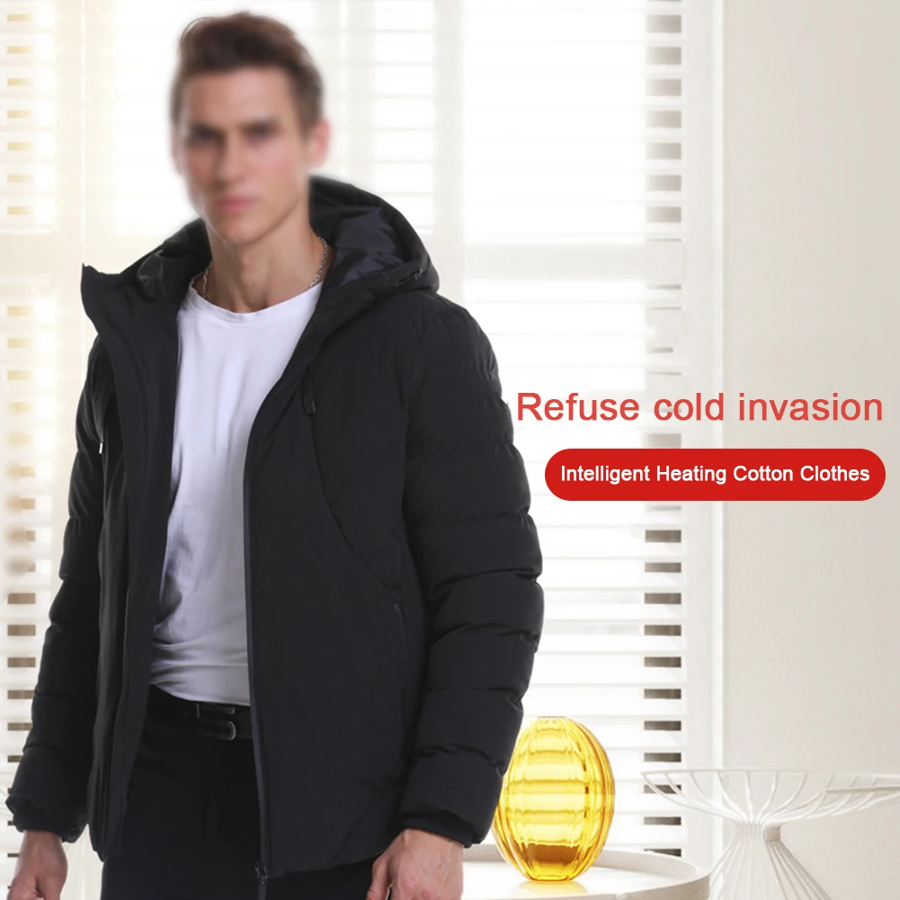 Мужская Теплая стеганая куртка с капюшоном зимняя теплая водонепроницаемая