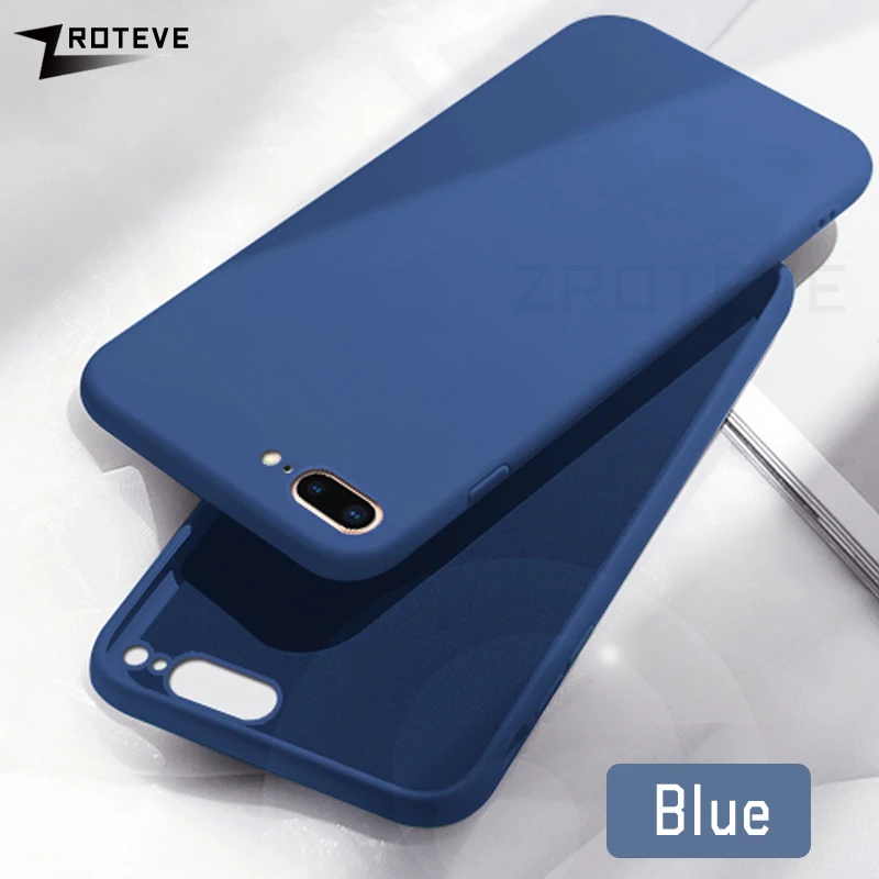 Синий ZROTEVE чехол для iPhone 8 7 6 S 6 S Plus чехол Роскошный жидкий силикон для Apple iPhone 8 Plus чехол гладкая Крышка для iPhone6 чехол s - Цвет: Синий