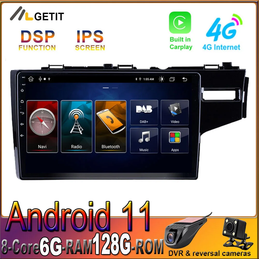 Автомагнитола DSP 6 + 128G Android 11 без DVD 2 Din CARPLAY для HONDA FIT JAZZ 2014 2020 автомобильное радио