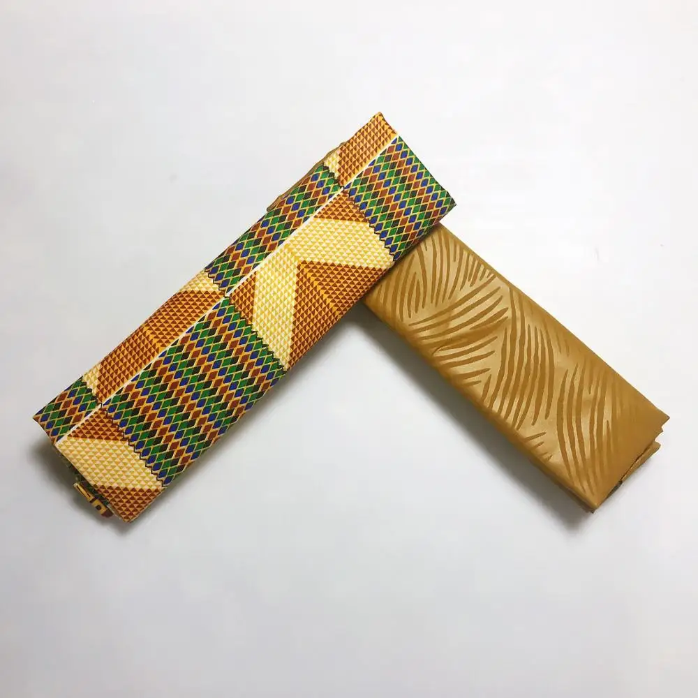 3 4 ярда полиэстер Анкара восковая ткань тиснение Chitenge Ghana Kente печатная восковая ткань Африканская Kitenge принт восковая ткань AW30 - Цвет: 3