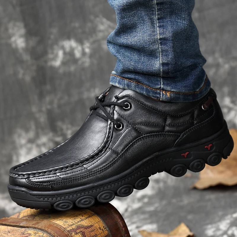

genuine leather Designer shoes Men outdoor Casual Shoes oxfords Men High Quality Shoes Men Flats Moccasins Shoes Plus Size 48