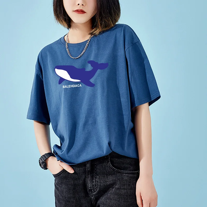 

Women's T-shirt Top Brand Clothing Fashion Print Loose Top Outdoor Casual High Street Couple Short Sleeve Ladies Round Neck