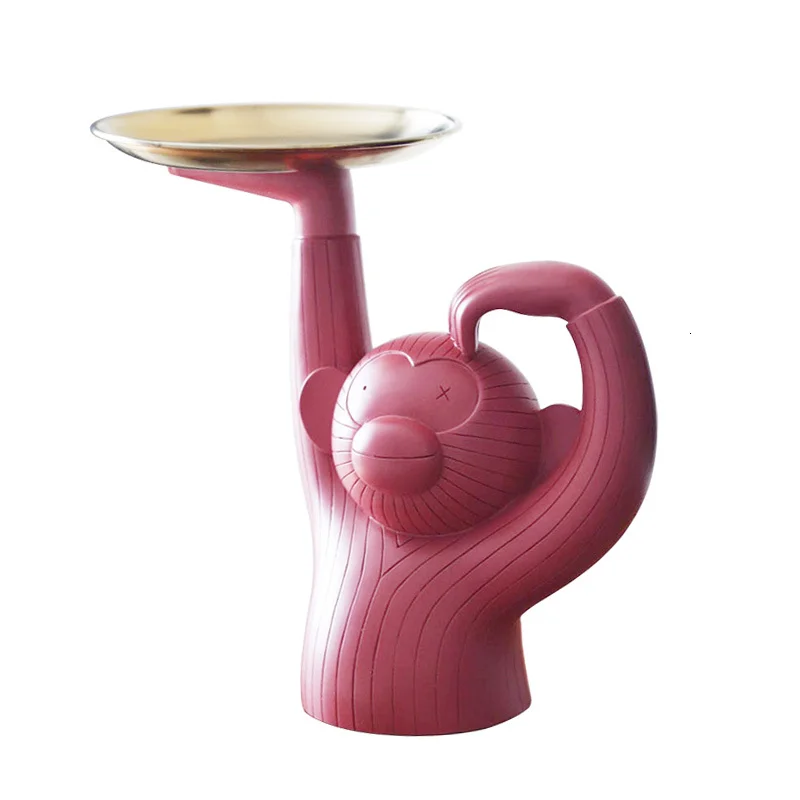 

Nordic Style TV home decoration accessories modern cabinet key box storage room monkey Fruit plate key storage box