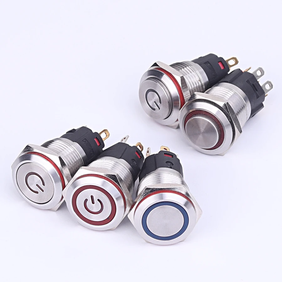 Anillo de interruptor botón Anular Metal 16 мм LED 5 в 6 12 В 220 | Обустройство дома