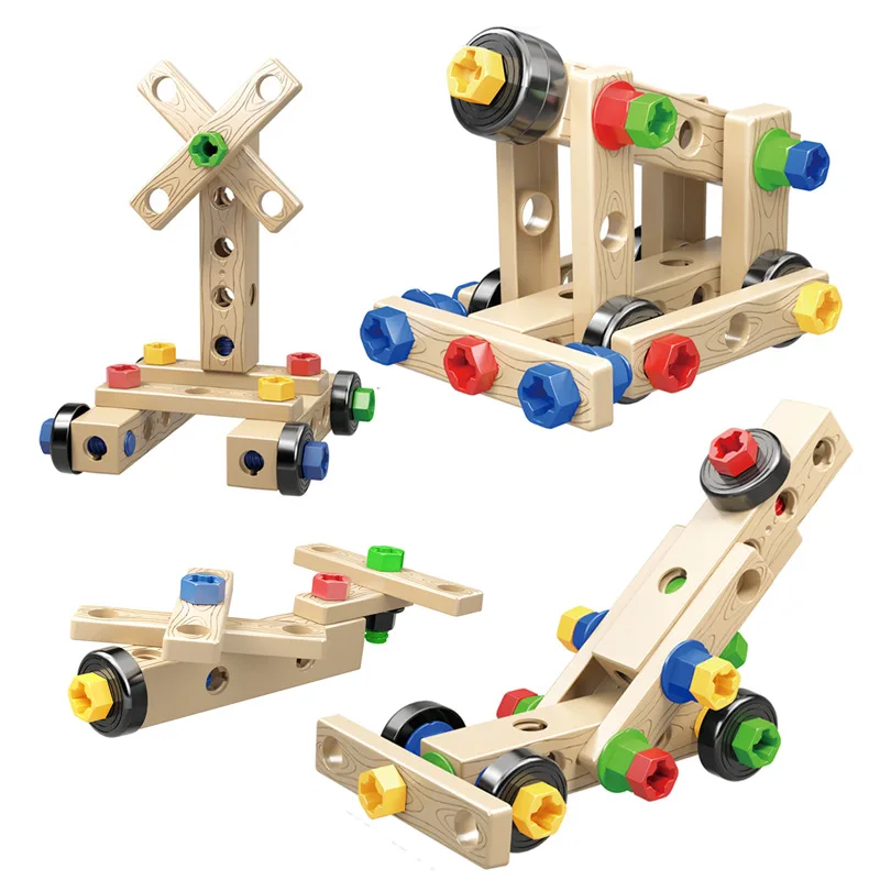 

Montessori Children's Toys For Boys DIY Handcraft Assembling Wooden Screw Kids Simulation Maintenance Tools Early Education Toys