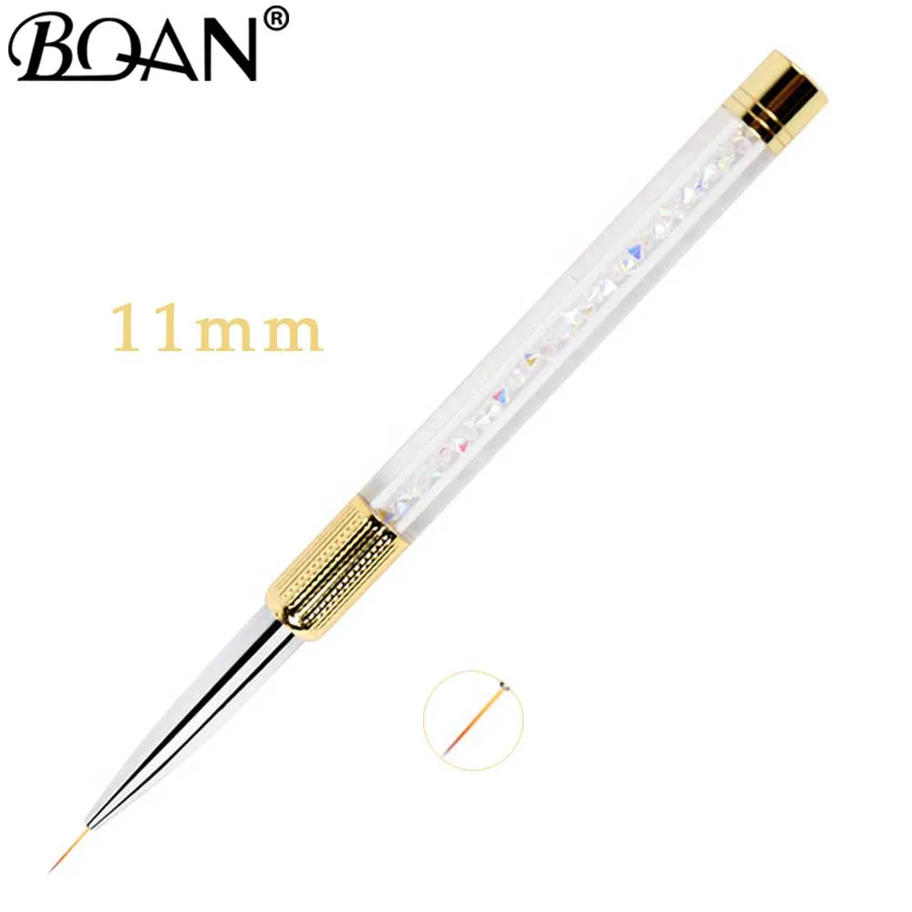 11mm BQAN#4#6#8#10 УФ-гель для дизайна ногтей лак Краски кисть для ногтей, деревянная ручка, вышитые цветы, инструменты для маникюра - Цвет: 11mm
