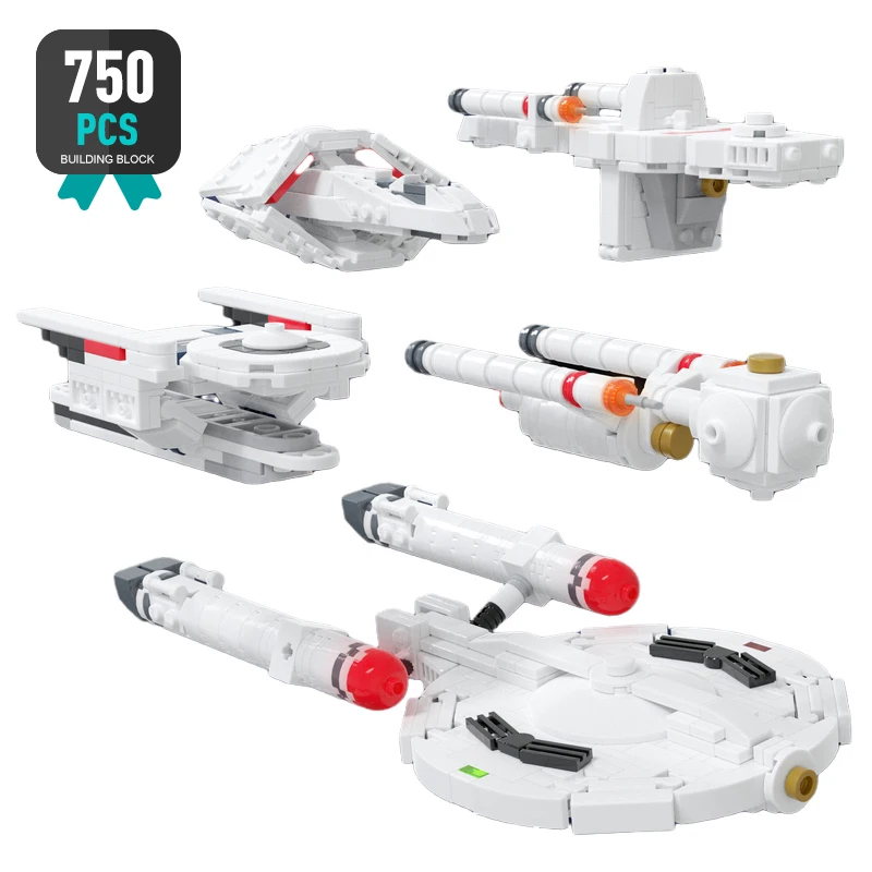 

Конструктор MOC Treks Galaxy, космический корабль, набор кинофильмов, Поддержка кораблей, аэролайзер, Explorer, детские игрушки, подарки для детей