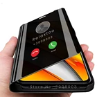 Poco-f3 умный зеркальный Магнитный флип-чехол для xiaomi pocophone poco f3 f 3 3f little f-3 Чехол-книжка с подставкой для pocof3 6,67''