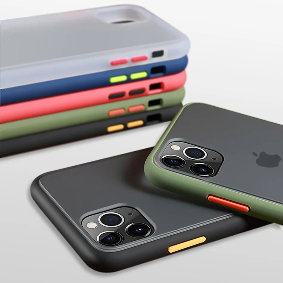 

TPU Iphone Coque Iphone 8plus X Xr Max Soft Multi Color Matte Back Cover Silicone Чехол На Айфон 11 12 Iphone Case Celular Funda