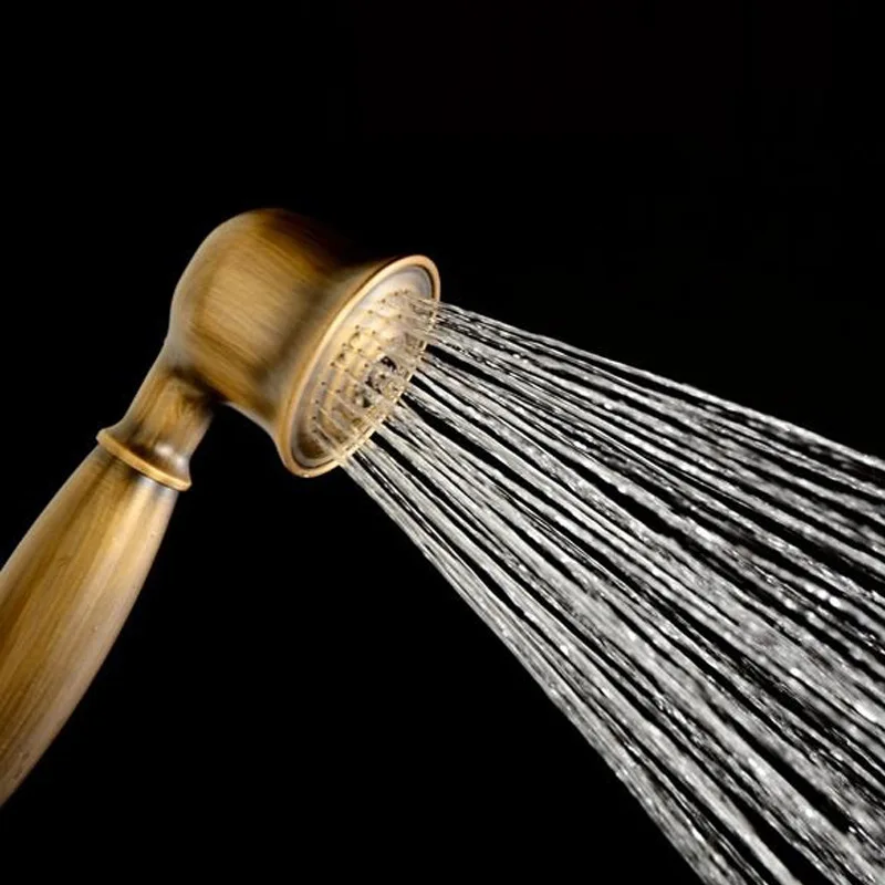 

Copper Golden Hand-held Shower Head Portable Shower Head European Antique Rain Shower Head Bathroom Accessories