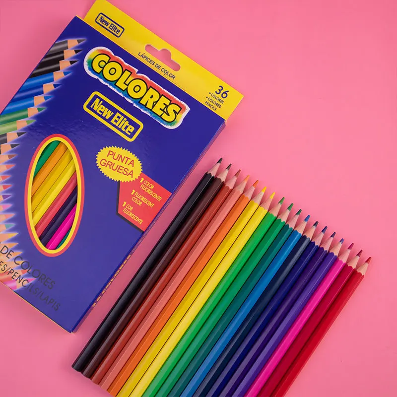 Wood Colour Coloured Pencils Kids