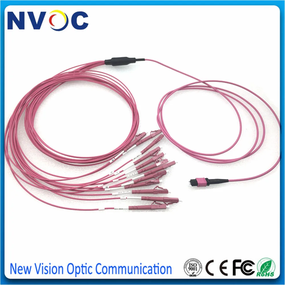 MM MPO Male(SENKO)-12xLC UPC 2 0 мм Fanout волоконно-оптический патч-корд 3 12C OM4 Mini Aqua LSZH круглый