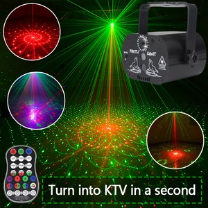 Disco LED Light 60 Patterns RGB Laser Projection Lamp Wireless Controller Effect Stage Lights Home Decotrative Party DJ KTV Ball
