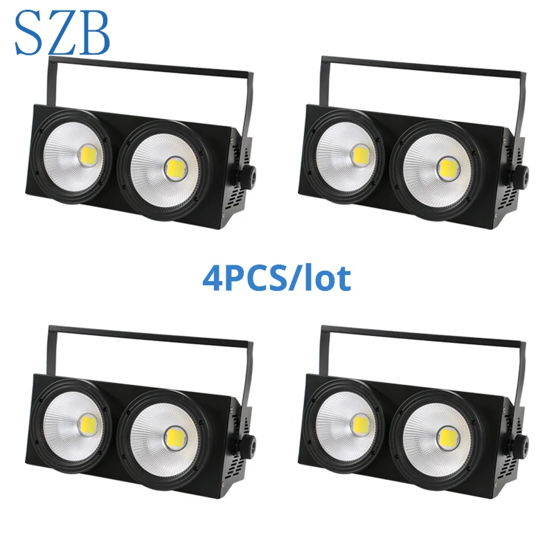 SZB 4 шт. 100 Вт LED COB Blinder Light 2 глаза сценический светодиодный светильник для сцены ТВ