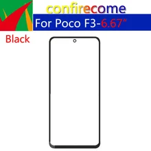 10Pcs\Lot For Xiaomi Poco F3 Touch Screen Panel Front Outer Glass Lens LCD Glass Replacement