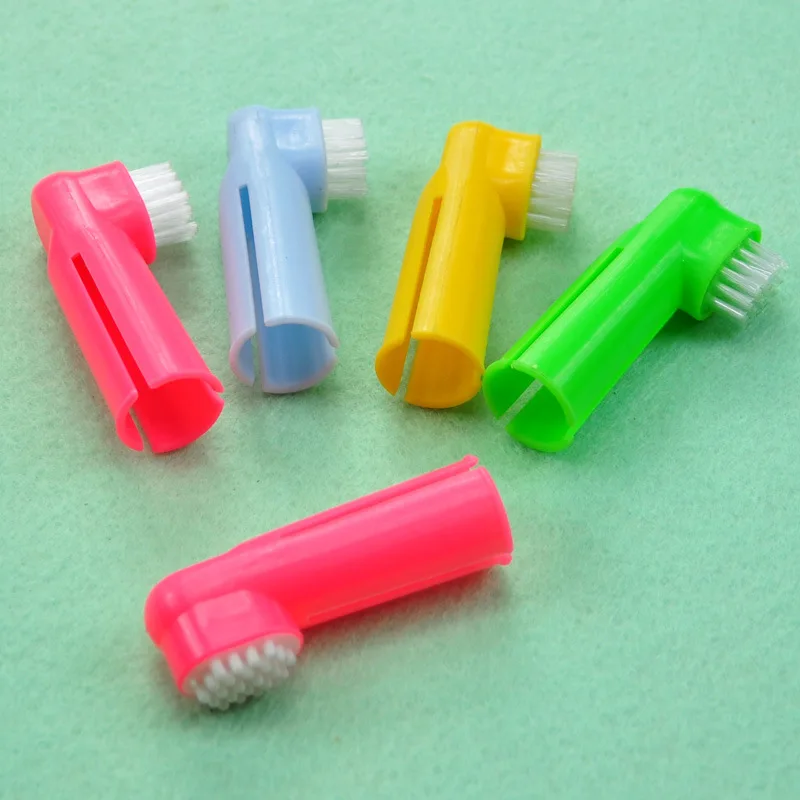

Pet toothbrush three-piece suit cat and dog finger toothbrush oral cleaning brush care descaling brush dog toothbrush