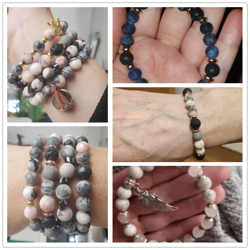 Браслет женский из розового золота с бусинами | Украшения и аксессуары