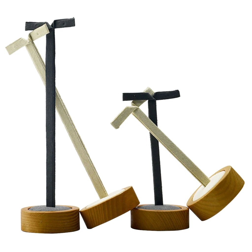 2 шт. деревянные T серьга в виде стержня уха шпильки Дисплей стойки витрина