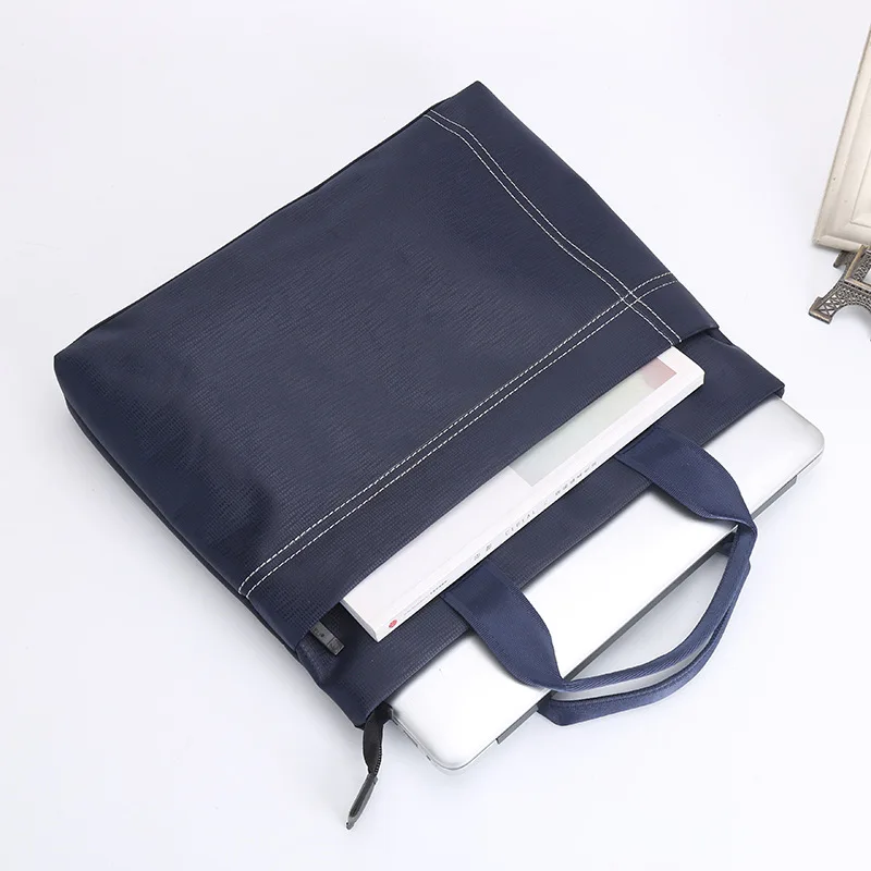 Large capacity Waterproof  Briefcase A4 Documents Bags 14 Inch Laptop Storage Pouchs Portable Office Business Organize Handbag