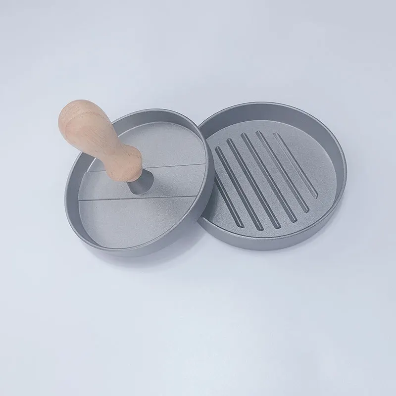 Деревянная ручка пресс для гамбургеров мяса пирога стейка свиных швабр форма