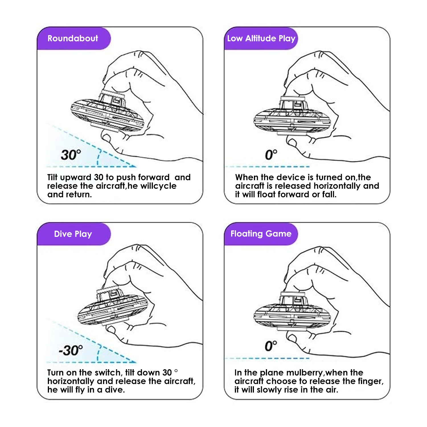 Летающий Гироскопический Дрон светодиодный Спиннер НЛО игрушка для детей мини