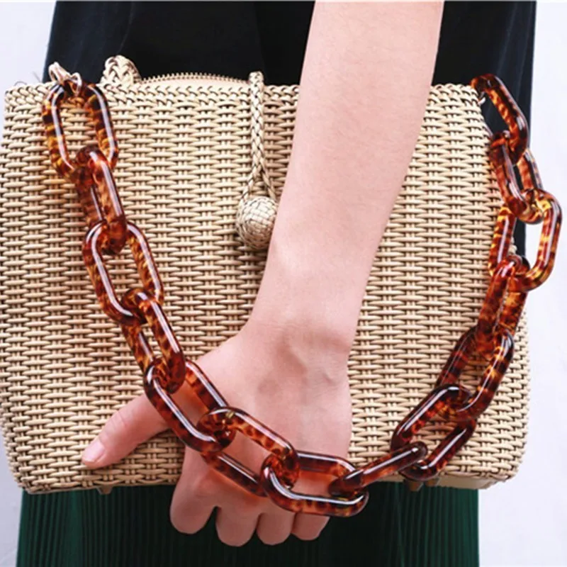 Цельный акриловый леопардовый кошелек на цепочке вечерняя сумочка клатч с