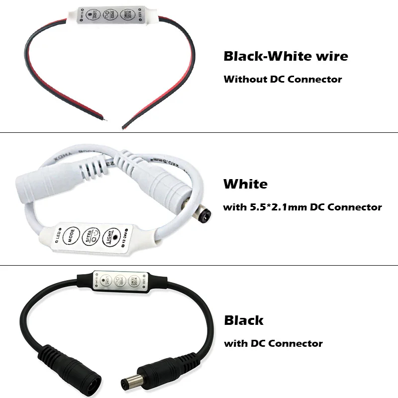 Светодиодная лента с 3 кнопками 5 В 24 контроллер регулировкой яркости диммер для