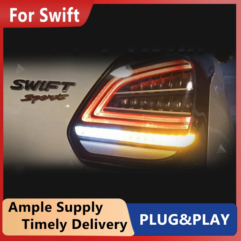 

Автомобильный Стайлинг для Suzuki Swift Задний фонарь s 2017-2019 для Swift светодиодный задний фонарь + сигнал поворота + стоп + задний светодиодный светильник рь