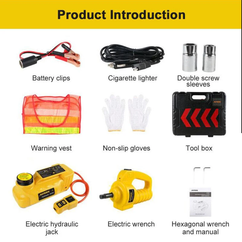 Автомобильный домкрат AUTOOL 5T DC домкраты с электрическим приводом комплекты