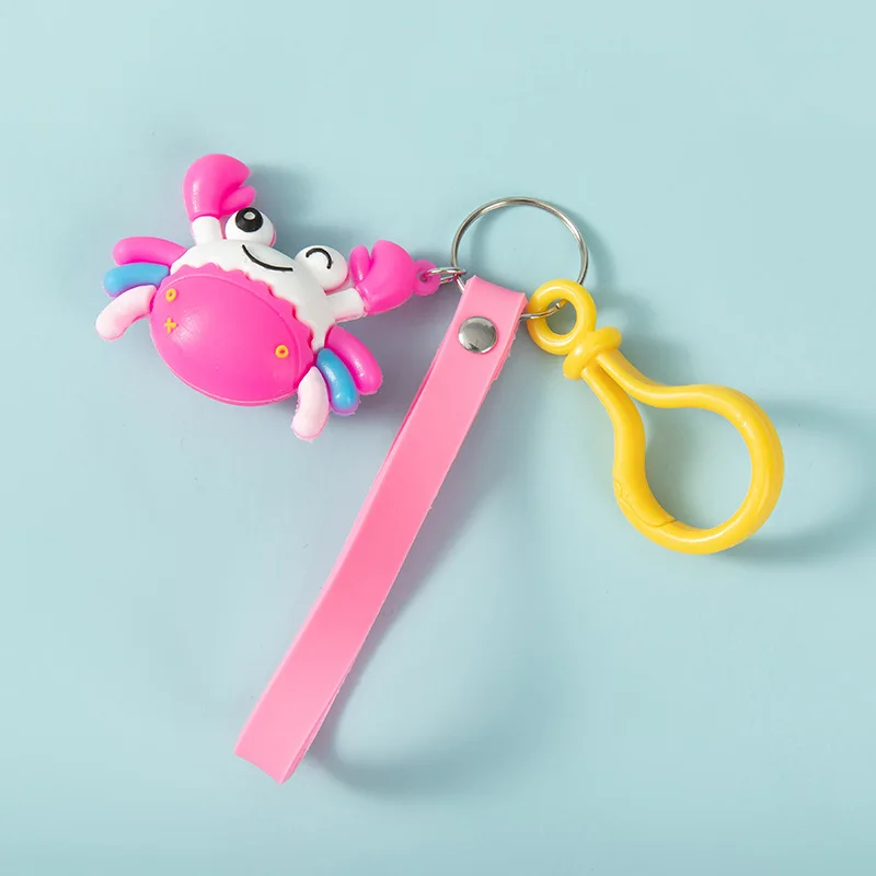 Креативный милый мультяшный краб брелок Подвеска стерео сумка автомобильный