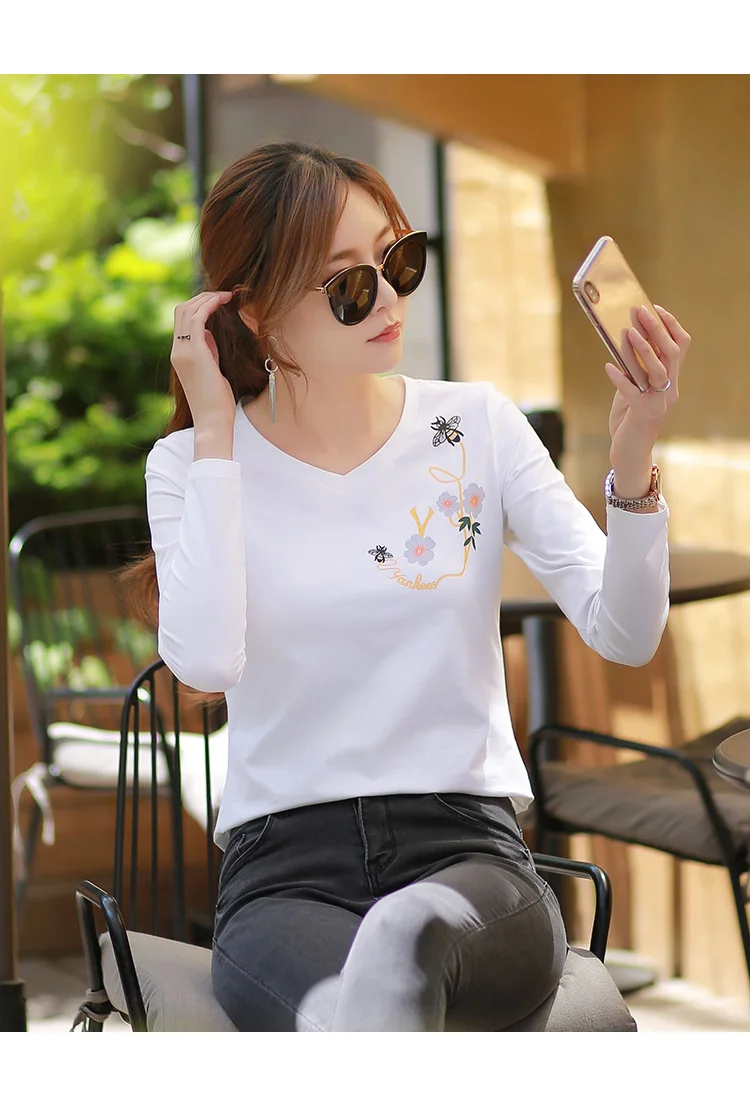 

T-shirt Women 2019 New Women fuchsia White T Shirt summer Cotton T shirt