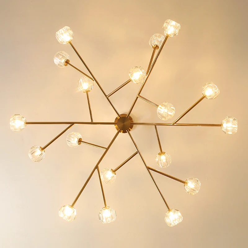 Европейский Золотой медный цвет ветка дерева светодиодный светильник G4