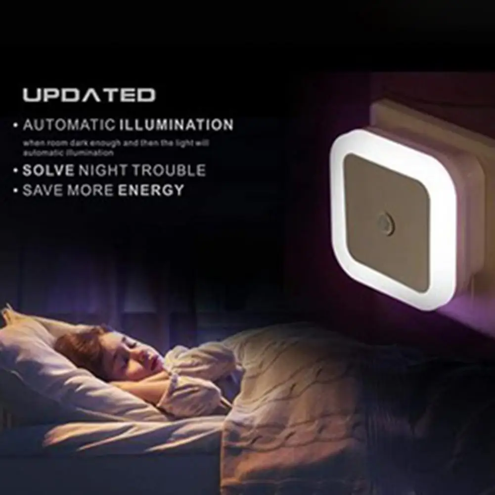 СИД ночи светильник Сенсор Управление разъема стандарта ЕС и США в виде Винни