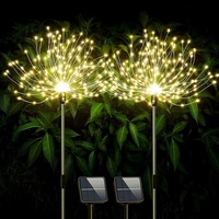 solar fireworks lights gifts outdoor waterproof diy bright string led garden lawn landscape holiday christmas new year decor