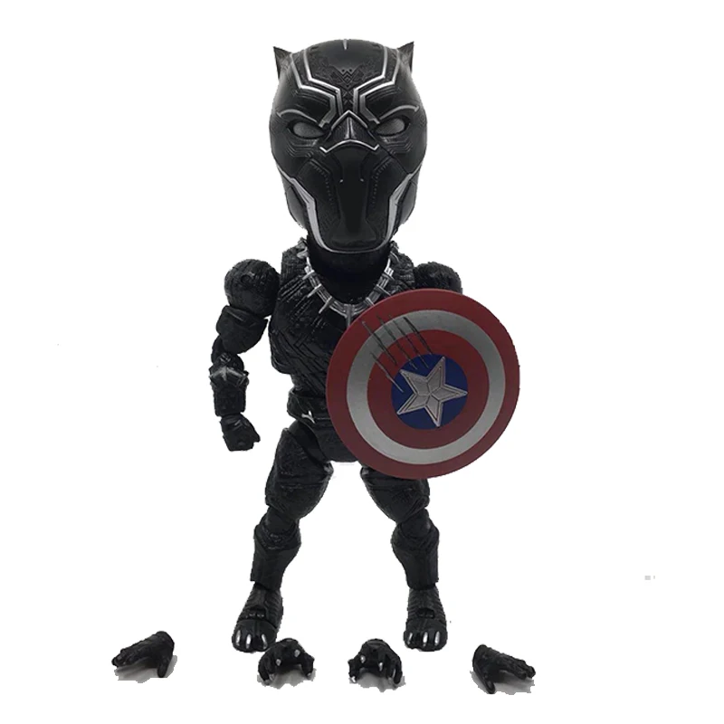 Disney Marvel Мстители Черная пантера с капитаном Америкой щит модель фигурки аниме