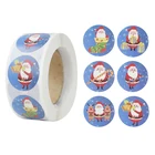 Наклейки для скрапбукинга, 1 дюйм, 500P, с надписью Merry Christmas, Санта Клаус, наклейки для рождественского подарка, наклейка на конверт ярлыков, Декор