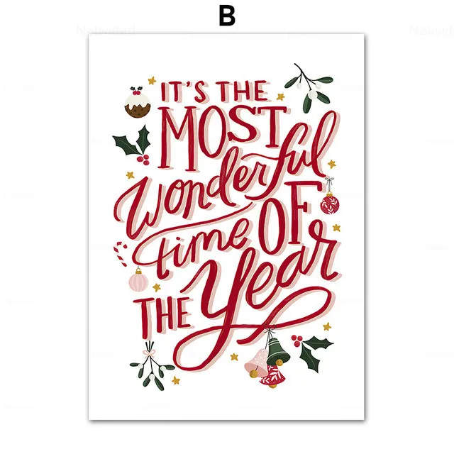 Картина на холсте с узором гайкера мультяшная Рождественская елка скандинавские