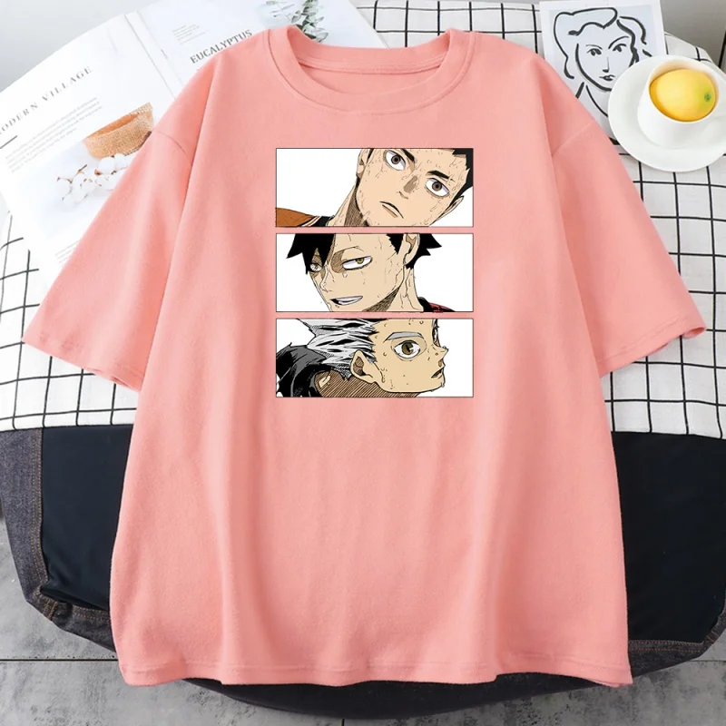 

Японская женская футболка с рисунком Аниме haikyuu, летняя футболка с рисунком, Повседневная Уличная одежда, красивые Ретро футболки