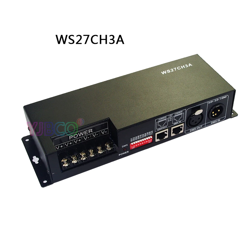 Контроллер управления яркостью 3CH/4CH/9CH/24CH/27CH RGB DMX 512 для светодиодной лампы |